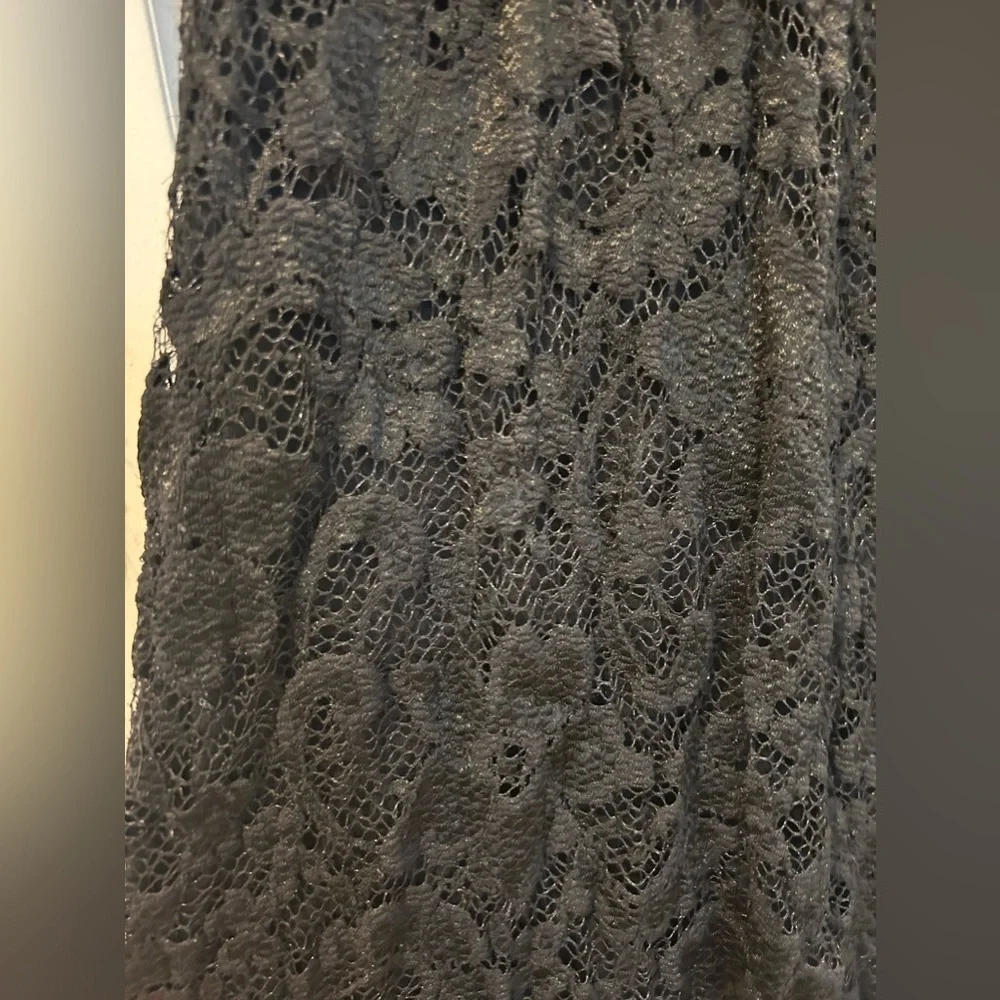 Asos Black Lace Low V Formal Sheath Dress Size 6 Holiday - Picture 4 of 5